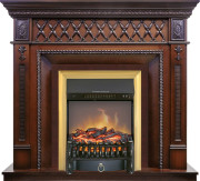 Каминокомплект Alexandria - махагон коричневый антик с очагом Fobos FX M Brass Каминокомплект Alexandria - махагон коричневый антик с очагом Fobos FX M Brass