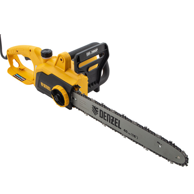 Пила цепная электрическая EDS-2000P, 2 кВт,поперечная, шина 40 см, шаг 3/8, паз 1.3 мм, 57 звеньев Denzel в Новосибирске