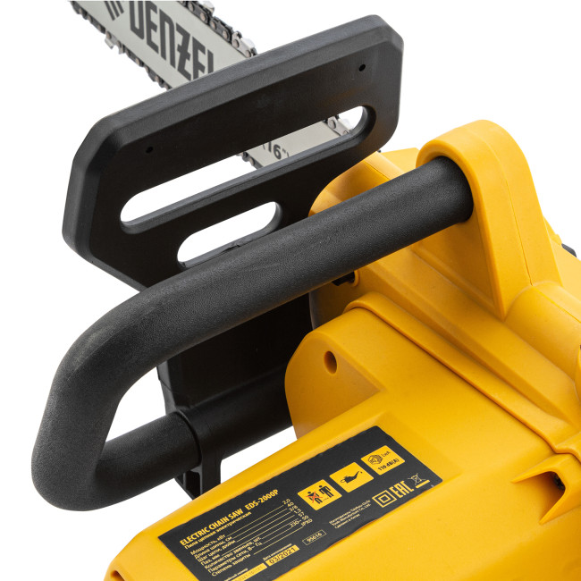 Пила цепная электрическая EDS-2000P, 2 кВт,поперечная, шина 40 см, шаг 3/8, паз 1.3 мм, 57 звеньев Denzel в Новосибирске