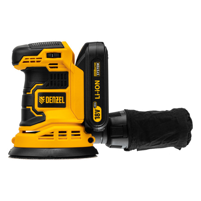 Машина шлифовальная эксцентриковая аккумуляторная COS-125, 18В Li-Ion Denzel в Новосибирске