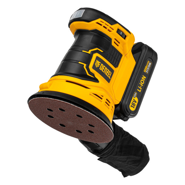 Машина шлифовальная эксцентриковая аккумуляторная COS-125, 18В Li-Ion Denzel в Новосибирске