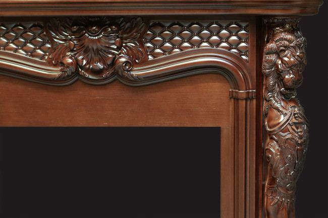 Каминокомплект Castle - Темный дуб с очагом Vision 30 EF LED FX в Новосибирске