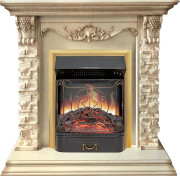 Каминокомплект Adriana - Cлоновая кость с очагом Majestic FX Brass Каминокомплект Adriana - Cлоновая кость с очагом Majestic FX Brass