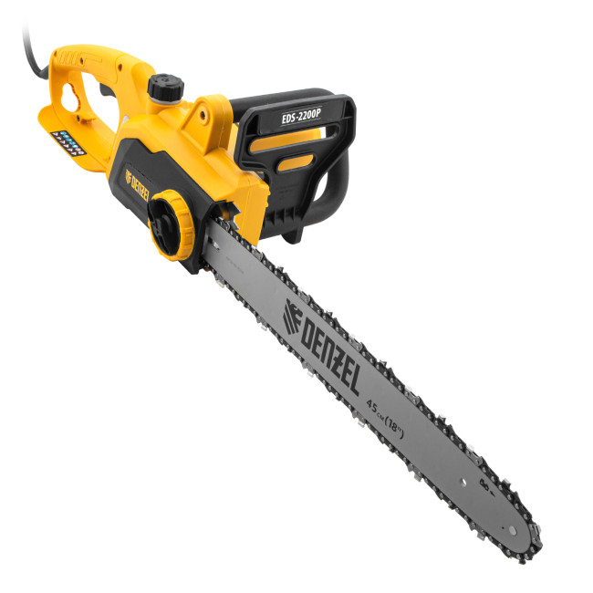 Пила цепная электрическая EDS-2200P, 2.2 кВт,поперечная, шина 45 см, шаг 3/8, паз 1.3 мм, 63 звена Denzel в Новосибирске