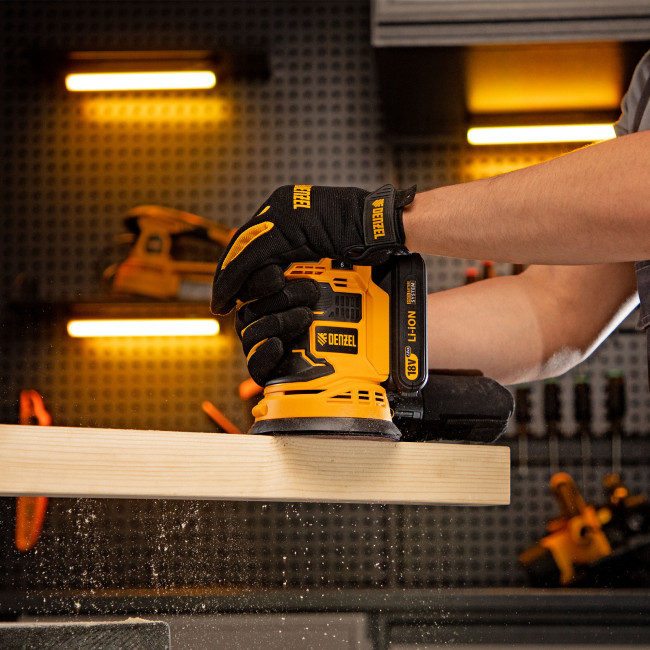 Машина шлифовальная эксцентриковая аккумуляторная COS-125-0, 18В Li-Ion Denzel в Новосибирске