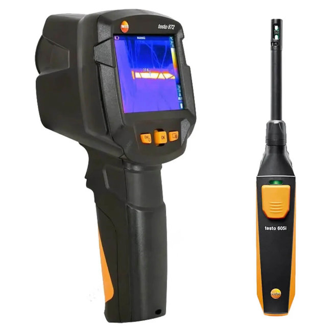 Тепловизор Testo 872 и смарт-зонд термогигрометра Testo 605i в Новосибирске