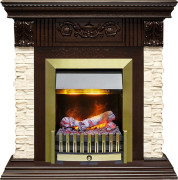 Каминокомплект Luxemburg (каменный) - Сланец/Темный дуб с очагом Danville Antique Brass FB2 Каминокомплект Luxemburg (каменный) - Сланец/Темный дуб с очагом Danville Antique Brass FB2