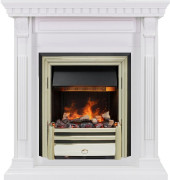 Каминокомплект Orlean - Белый дуб с очагом Cavendish