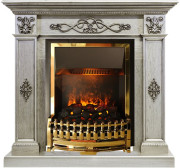 Каминокомплект Derby - Old silver с очагом Atherton