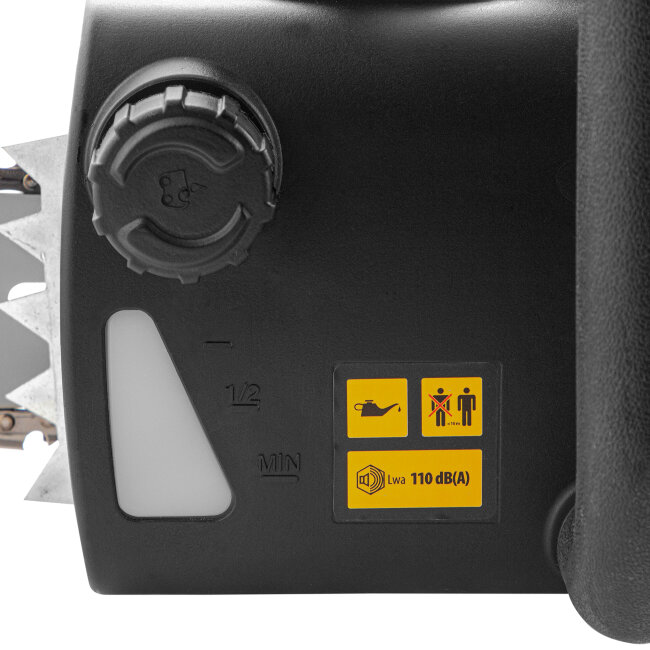 Пила цепная электрическая EDS-2200, 2.2 кВт,продольная, шина 45 см, шаг 3/8, паз 1.3 мм, 62 звена Denzel в Новосибирске