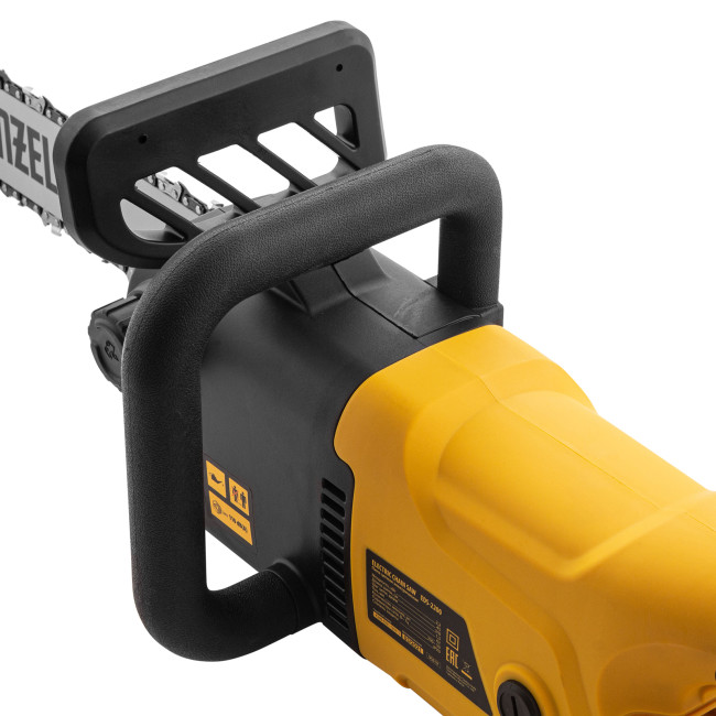 Пила цепная электрическая EDS-2200, 2.2 кВт,продольная, шина 45 см, шаг 3/8, паз 1.3 мм, 62 звена Denzel в Новосибирске