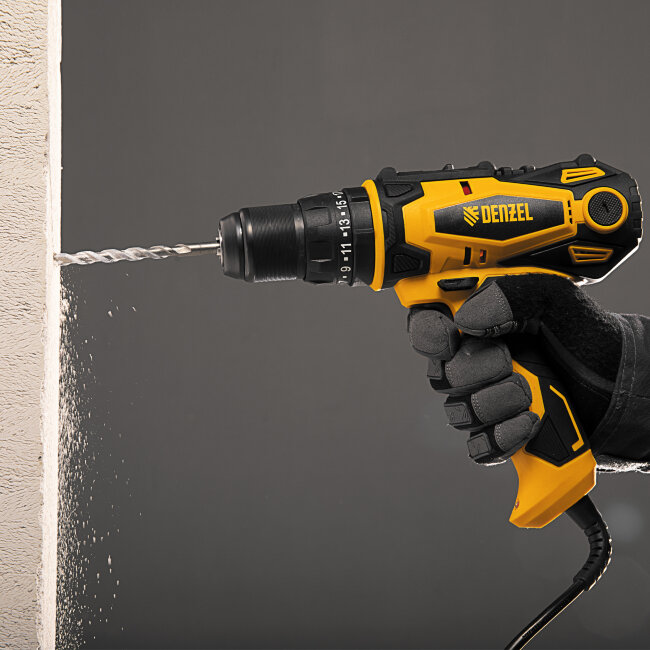 Дрель-шуруповерт сетевая ударная ISD-300-13 Denzel в Новосибирске