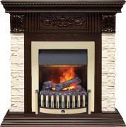 Каминокомплект Luxemburg (каменный) - Сланец/Темный дуб с очагом Danville Brass FB2 Каминокомплект Luxemburg (каменный) - Сланец/Темный дуб с очагом Danville Brass FB2