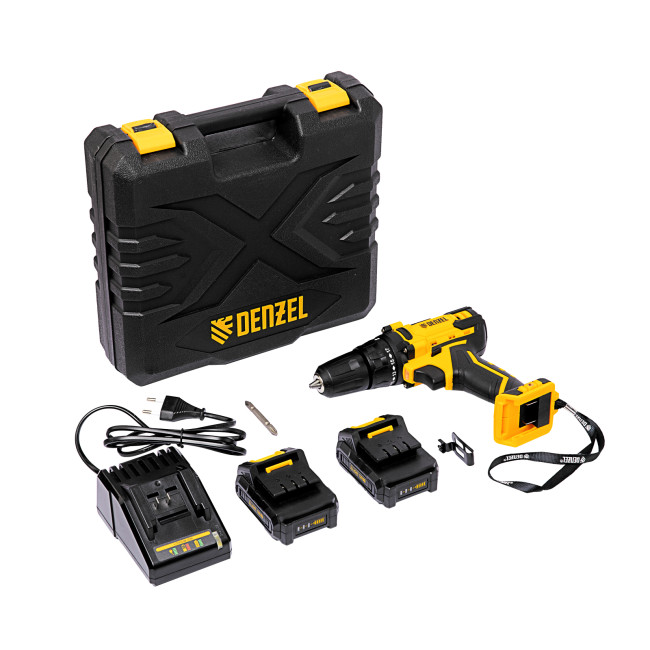 Дрель-шуруповерт аккумуляторная CDL-12-02BM, Li-Ion, 12 В, 2 акк. Denzel в Новосибирске
