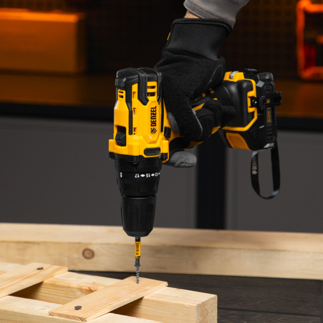 Дрель-шуруповерт аккумуляторная CDL-12-02BM, Li-Ion, 12 В, 2 акк. Denzel в Новосибирске