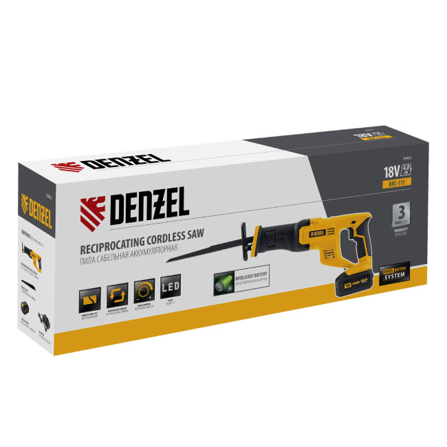 Пила сабельная аккумуляторная CRC-115, 18В Li-Ion Denzel в Новосибирске