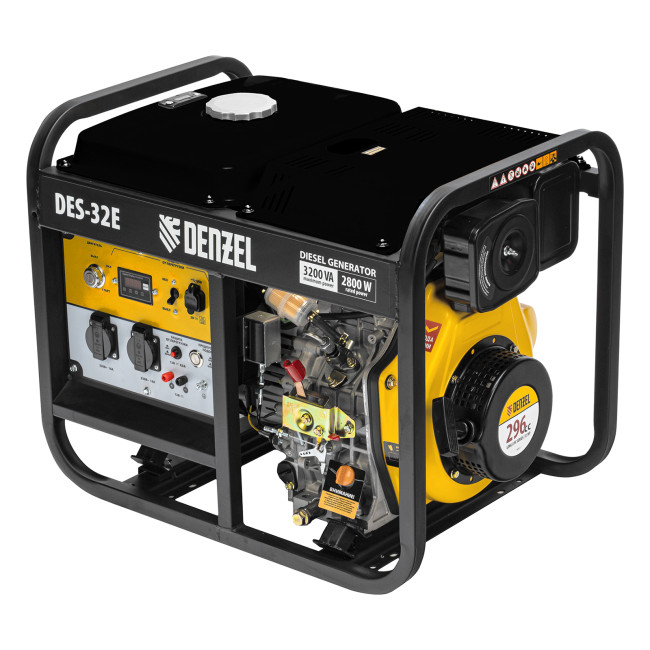 Генератор дизельный DES-32E, 3,2 кВт, 230 В, 11 л, электростартер Denzel в Новосибирске