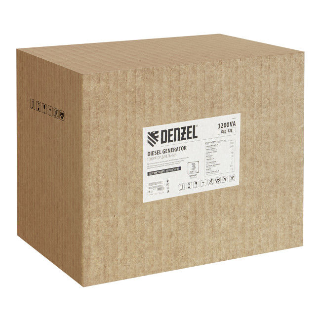 Генератор дизельный DES-32E, 3,2 кВт, 230 В, 11 л, электростартер Denzel в Новосибирске