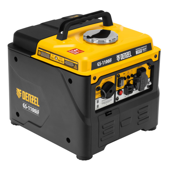 Генератор инверторный GS-1100iF, 1,1 кВт, 230 В, ручной старт DENZEL в Новосибирске