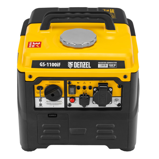 Генератор инверторный GS-1100iF, 1,1 кВт, 230 В, ручной старт DENZEL в Новосибирске