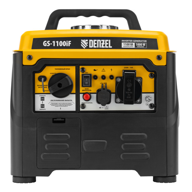 Генератор инверторный GS-1100iF, 1,1 кВт, 230 В, ручной старт DENZEL в Новосибирске