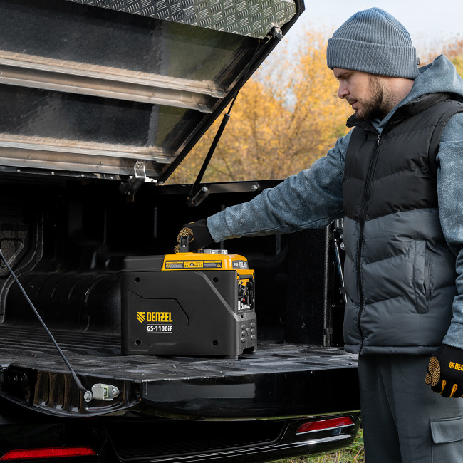 Генератор инверторный GS-1100iF, 1,1 кВт, 230 В, ручной старт DENZEL в Новосибирске
