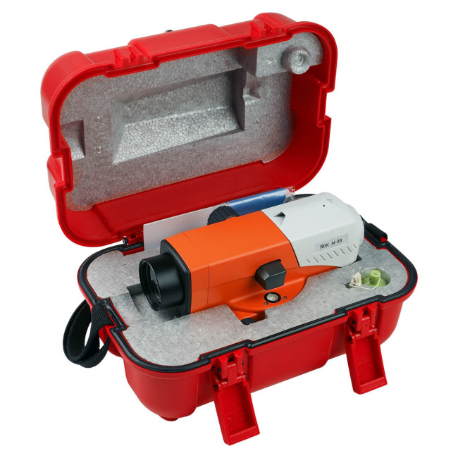 Комплект оптический нивелир RGK N-38 с поверкой + штатив S6-N + рейка AMO S4 в Новосибирске