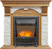 Каминокомплект Dublin - Дуб / Сланец белый с очагом Aspen Black Каминокомплект Dublin - Дуб / Сланец белый с очагом Aspen Black