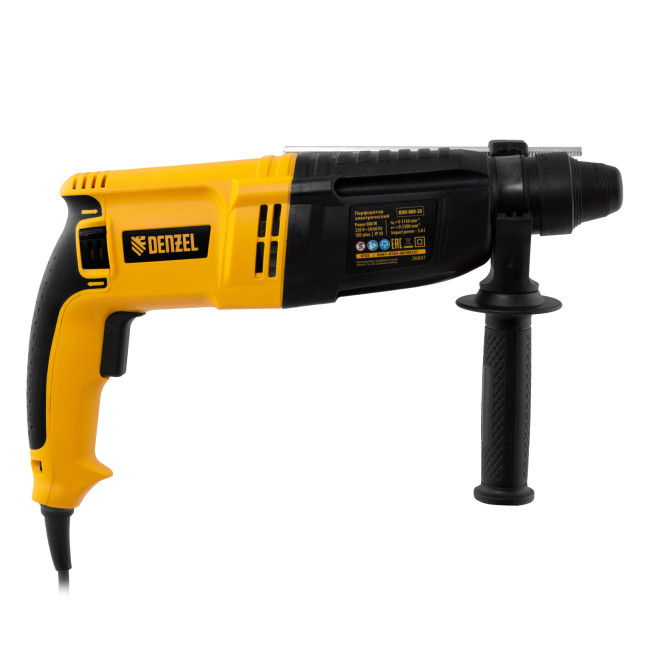 Перфоратор электрический RHH-800-26, SDS-plus, 800 Вт, 3 Дж, 3 плюс 1 реж. Denzel в Новосибирске Перфоратор электрический RHH-800-26, SDS-plus, 800 Вт, 3 Дж, 3 плюс 1 реж. Denzel в Новосибирске