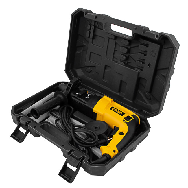 Перфоратор электрический RHH-800-26, SDS-plus, 800 Вт, 3 Дж, 3 плюс 1 реж. Denzel в Новосибирске Перфоратор электрический RHH-800-26, SDS-plus, 800 Вт, 3 Дж, 3 плюс 1 реж. Denzel в Новосибирске