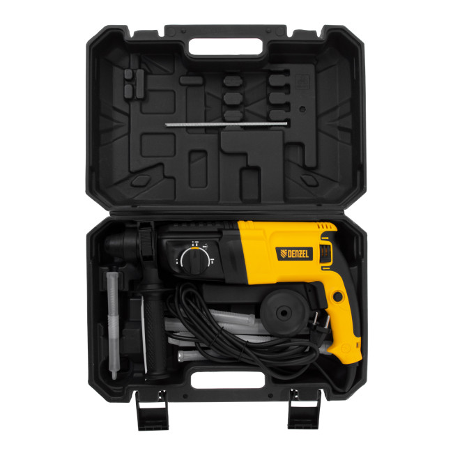 Перфоратор электрический RHH-800-26, SDS-plus, 800 Вт, 3 Дж, 3 плюс 1 реж. Denzel в Новосибирске Перфоратор электрический RHH-800-26, SDS-plus, 800 Вт, 3 Дж, 3 плюс 1 реж. Denzel в Новосибирске