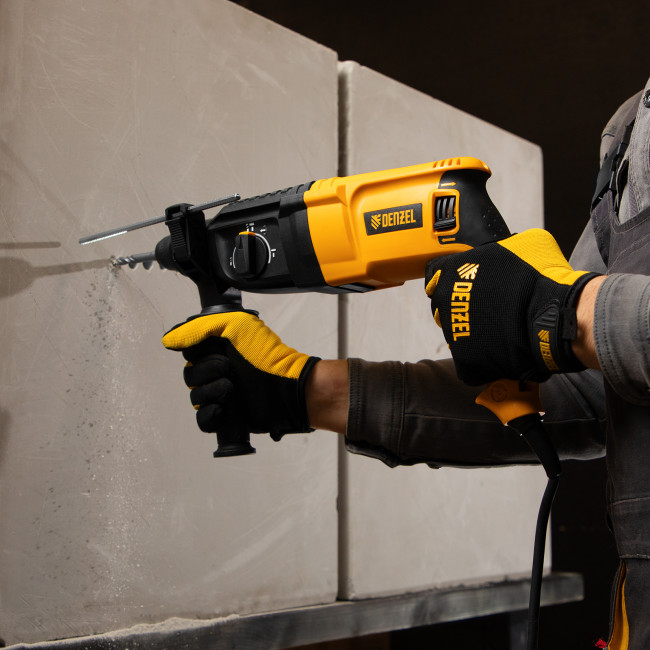 Перфоратор электрический RHH-800-26, SDS-plus, 800 Вт, 3 Дж, 3 плюс 1 реж. Denzel в Новосибирске Перфоратор электрический RHH-800-26, SDS-plus, 800 Вт, 3 Дж, 3 плюс 1 реж. Denzel в Новосибирске