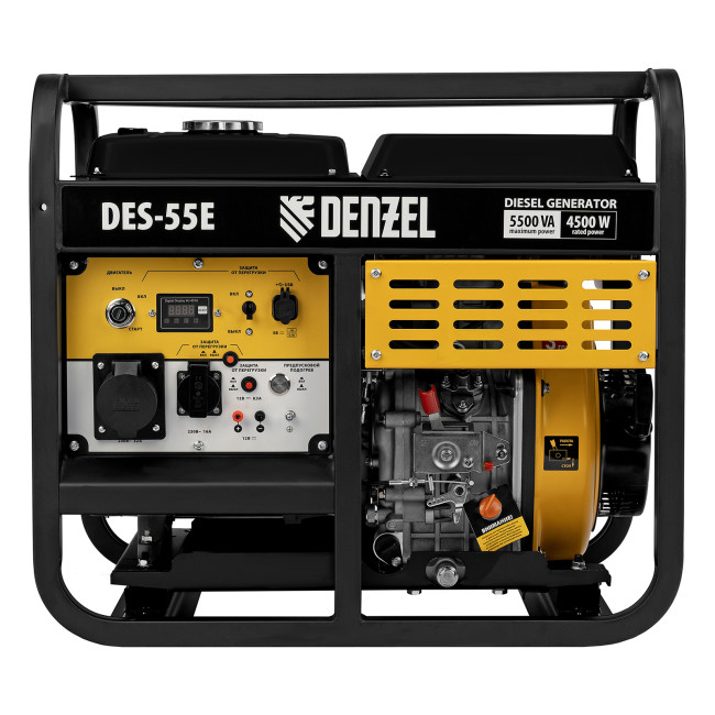 Генератор дизельный DES-55E, 5,5 кВт, 230 В, 11 л, электростартер Denzel в Новосибирске Генератор дизельный DES-55E, 5,5 кВт, 230 В, 11 л, электростартер Denzel в Новосибирске