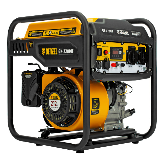 Генератор инверторный GK-2200iF, 2,2 кВт, 230 В, ручной старт DENZEL в Новосибирске Генератор инверторный GK-2200iF, 2,2 кВт, 230 В, ручной старт DENZEL в Новосибирске