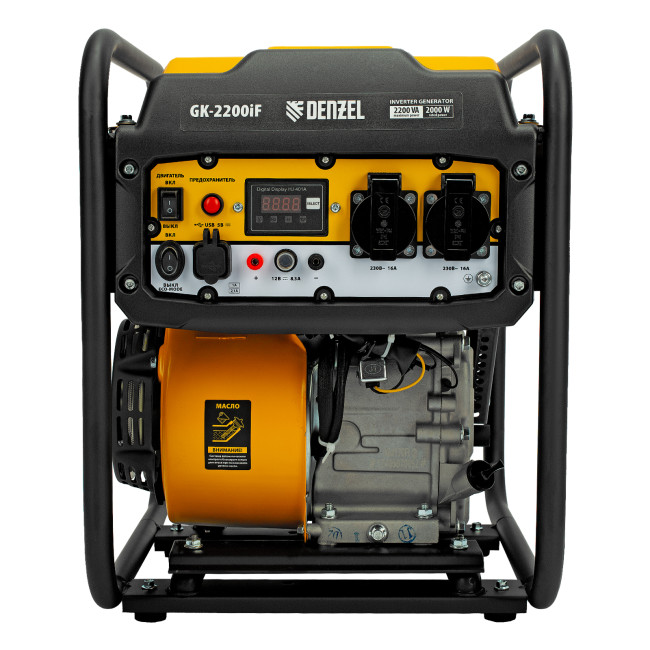 Генератор инверторный GK-2200iF, 2,2 кВт, 230 В, ручной старт DENZEL в Новосибирске Генератор инверторный GK-2200iF, 2,2 кВт, 230 В, ручной старт DENZEL в Новосибирске
