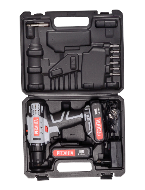 Дрель-шуруповерт аккумуляторная Ресанта ДА-50Л2-18А в Новосибирске