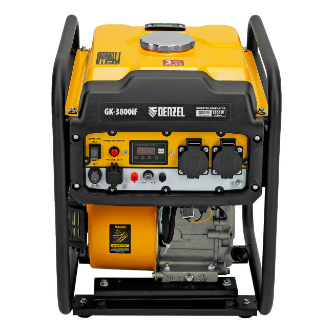 Генератор инверторный GK-3800iF, 3,8 кВт, 230 В, ручной старт DENZEL в Новосибирске