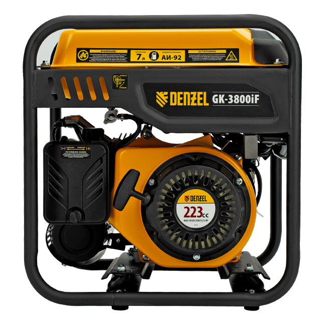 Генератор инверторный GK-3800iF, 3,8 кВт, 230 В, ручной старт DENZEL в Новосибирске
