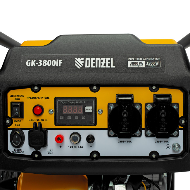 Генератор инверторный GK-3800iF, 3,8 кВт, 230 В, ручной старт DENZEL в Новосибирске