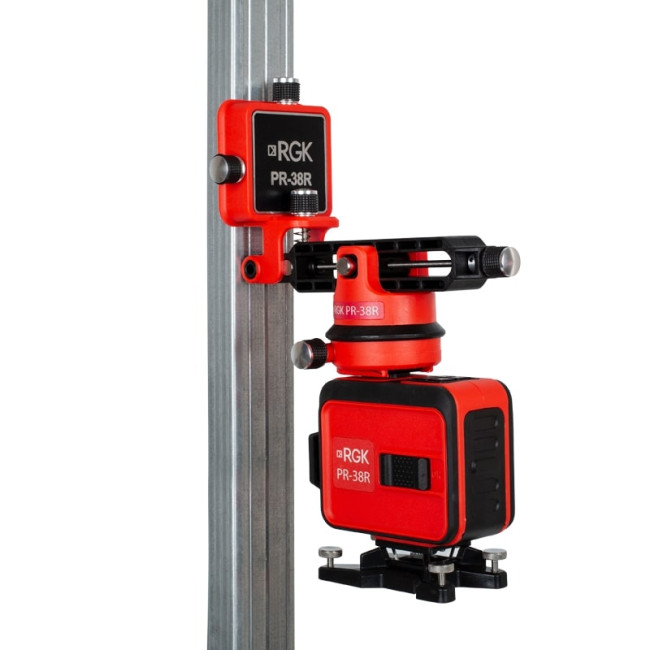 Комплект: лазерный уровень RGK PR-38R + штанга-упор RGK CG-2 в Новосибирске Комплект: лазерный уровень RGK PR-38R + штанга-упор RGK CG-2 в Новосибирске