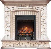 Каминокомплект Preston - Белый/Слоновая кость с патиной с очагом Fobos FX Black Каминокомплект Preston - Белый/Слоновая кость с патиной с очагом Fobos FX Black