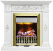 Каминокомплект Derby - Белый дуб с очагом Danville Antique Brass FB2