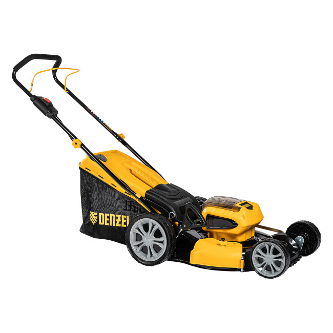 Газонокосилка аккумуляторная бесщеточная RLM450-36, Li-ion, 36 В, 4 Ач, 450 мм, травосборник 40 л Denzel в Новосибирске