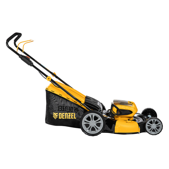 Газонокосилка аккумуляторная бесщеточная RLM450-36, Li-ion, 36 В, 4 Ач, 450 мм, травосборник 40 л Denzel в Новосибирске
