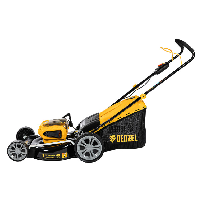 Газонокосилка аккумуляторная бесщеточная RLM450-36, Li-ion, 36 В, 4 Ач, 450 мм, травосборник 40 л Denzel в Новосибирске