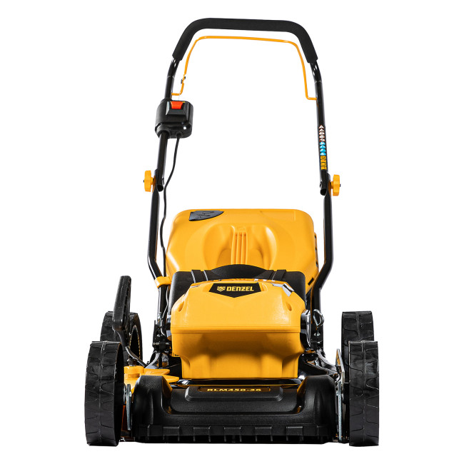 Газонокосилка аккумуляторная бесщеточная RLM450-36, Li-ion, 36 В, 4 Ач, 450 мм, травосборник 40 л Denzel в Новосибирске