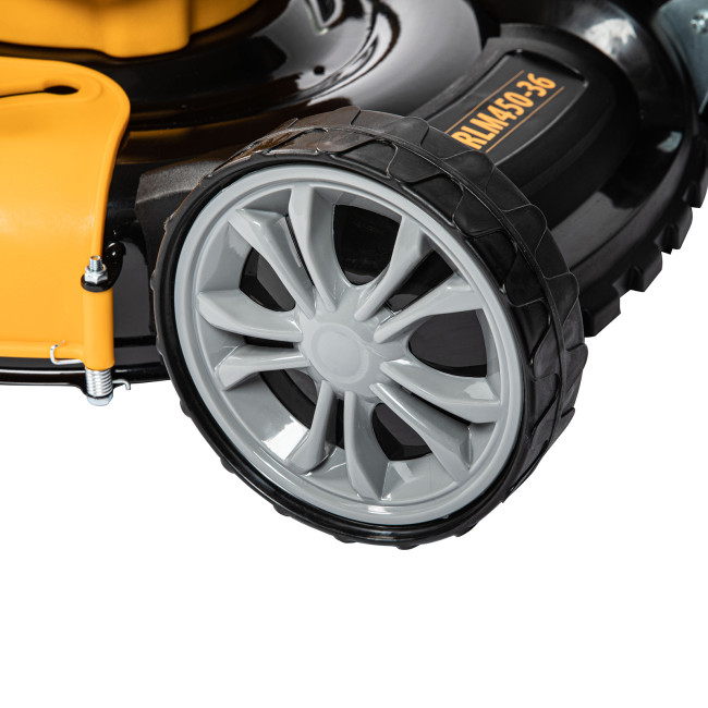 Газонокосилка аккумуляторная бесщеточная RLM450-36, Li-ion, 36 В, 4 Ач, 450 мм, травосборник 40 л Denzel в Новосибирске