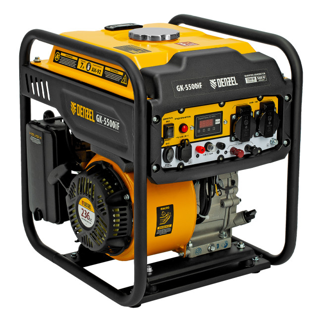 Генератор инверторный GK-5500iF, 5,5 кВт, 230 В, ручной старт DENZEL в Новосибирске
