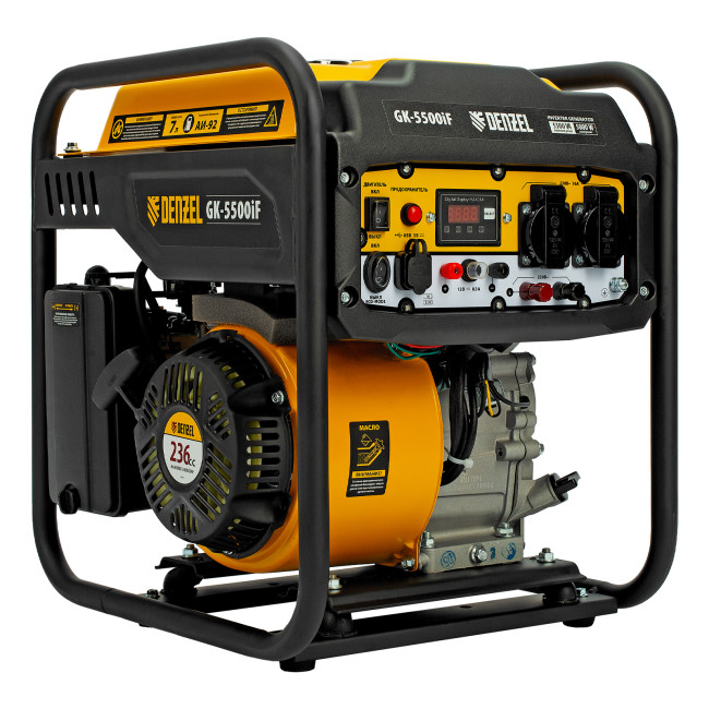Генератор инверторный GK-5500iF, 5,5 кВт, 230 В, ручной старт DENZEL в Новосибирске
