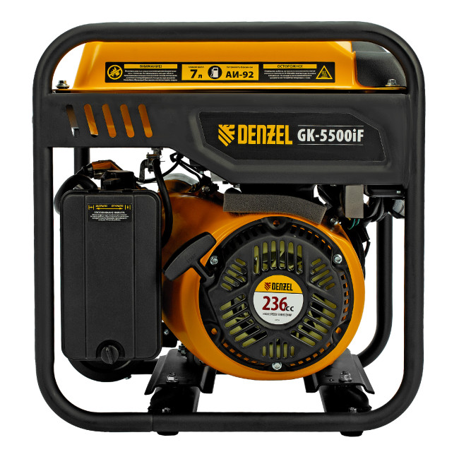 Генератор инверторный GK-5500iF, 5,5 кВт, 230 В, ручной старт DENZEL в Новосибирске